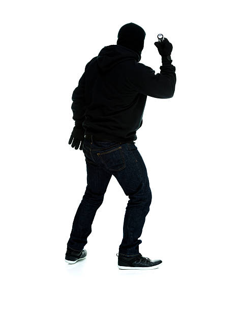 Silhouette of male in motion.