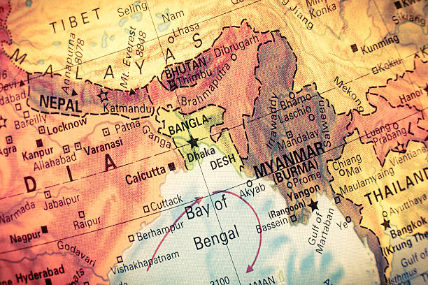 istock Map Myanmar and Bangladesh, 465424654