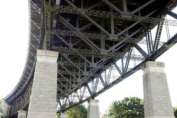 istock Low angle view of Harbour Bridge with pillars, Sydney Australia 465424931