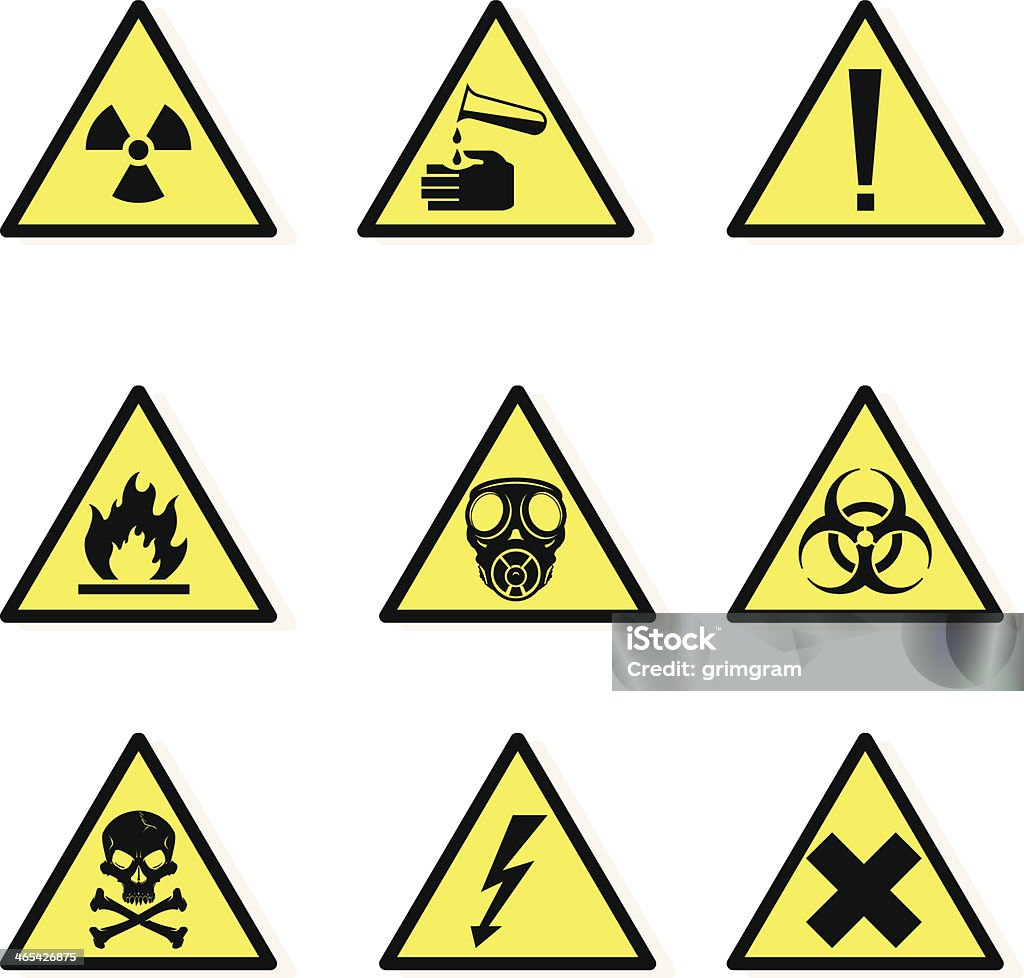 警告アザールアイコン - 放射線防護服のロイヤリティフリーベクトルアート