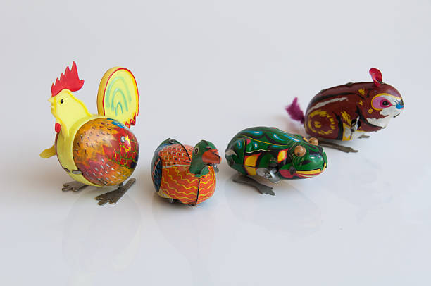 istock Retro animal toy on a white background 465431784