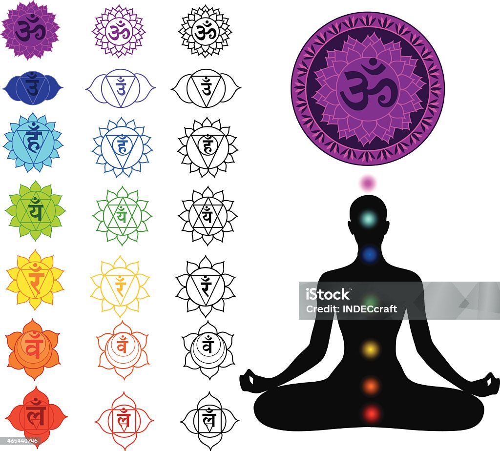 Meditation And Seven Chakras Stock Illustration - Download Image Now -  Chakra, Om Symbol, 2015 - iStock