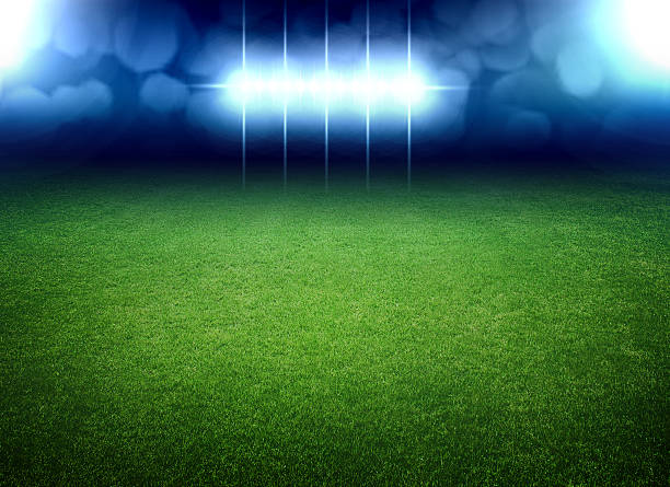 istock soccer field and the bright lights 465440772