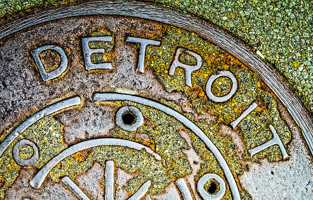 Detroit Detroit manhole cover detroit michigan stock pictures, royalty-free photos & images