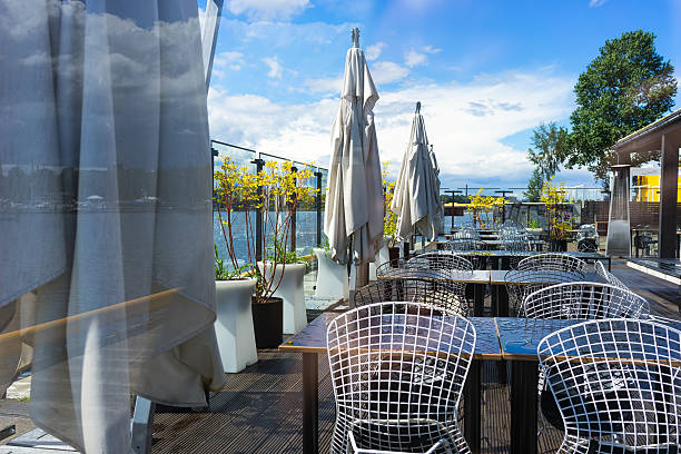 istock Outdoor cafe spring after the rain 465444326