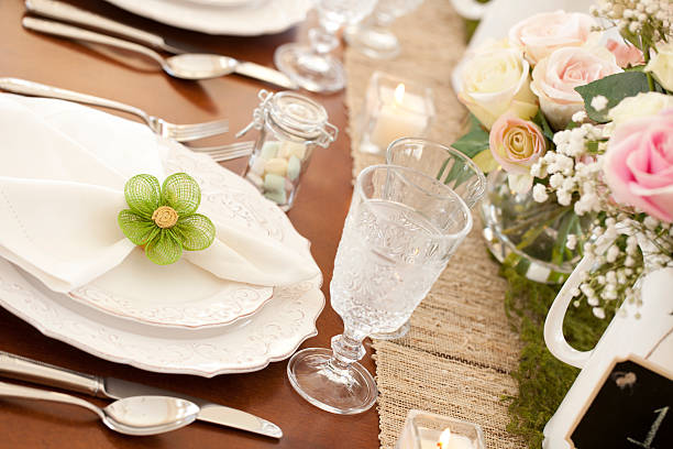 istock Wedding, Mother's day, Easter or special occasion elegant dining table 465444518