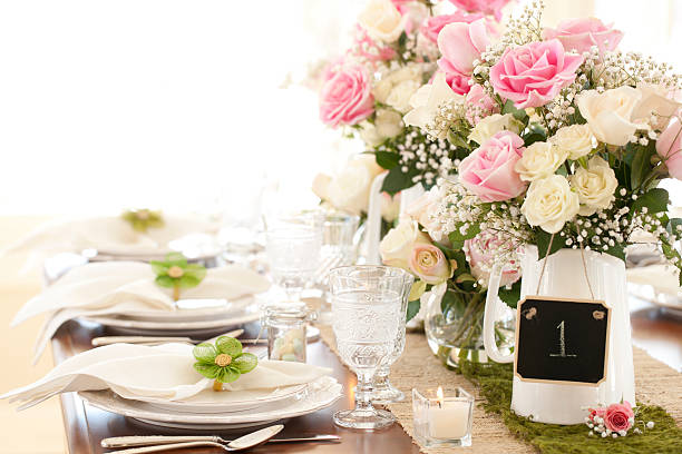 istock Wedding, Mother's day, Easter or special occasion elegant dining table 465444528
