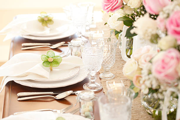 istock Wedding, Mother's day, Easter or special occasion elegant dining table 465444530