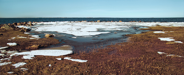 North sea after the winter thaws