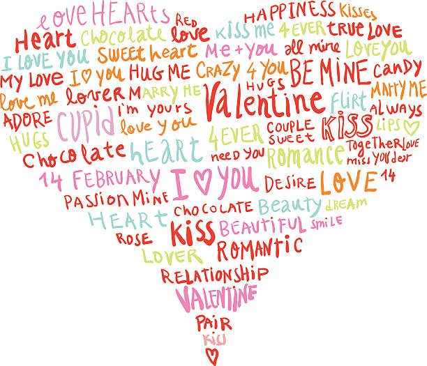 istock heart made of words Love, vector illustration. 465445278