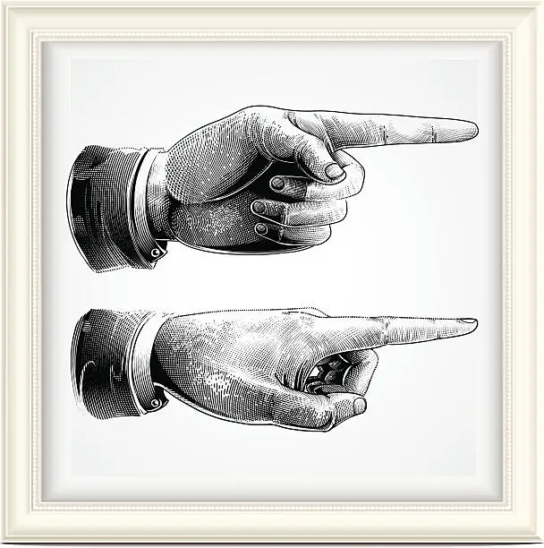 Vector illustration of Hand with pointing finger