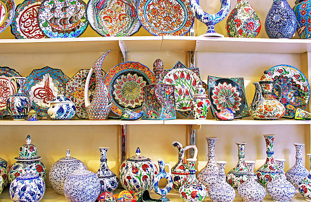 istock Classical Turkish ceramics on the market 465445724
