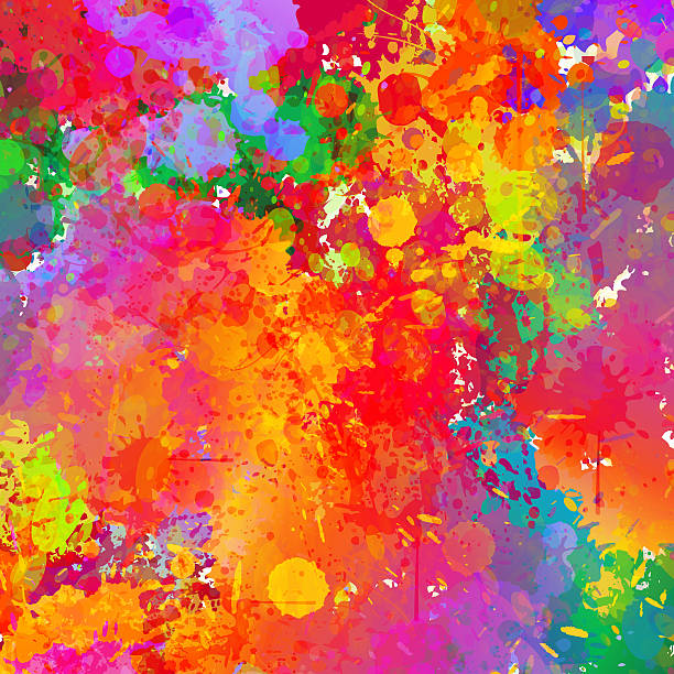 추상적임 색상화 튀기다 배경.  - color image watercolour paints backgrounds abstract stock illustrations