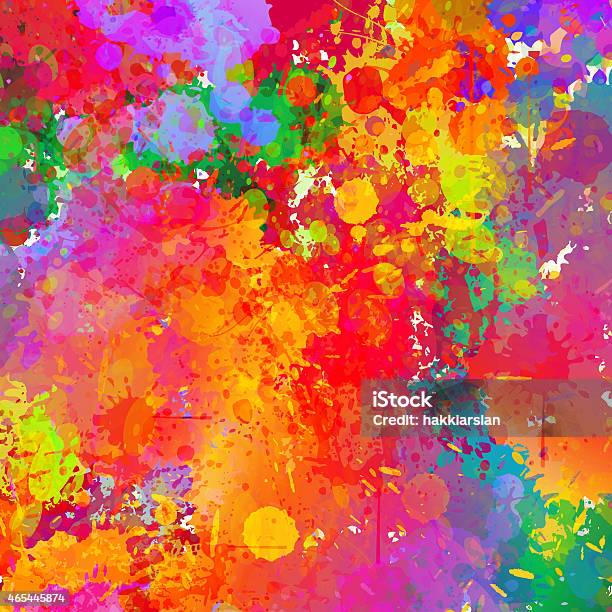 Abstract Colorful Splash Background Stock Illustration - Download Image Now - Paint, Splattered, Backgrounds