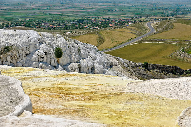 istock Travertine pools and terraces at Pamukkale, Turkey. 465448628
