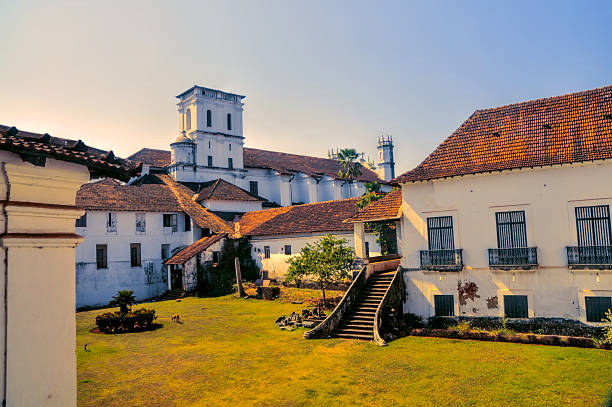 istock Town of Old Goa in India 465452456