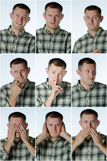 istock Young man making facial expressions 465452637