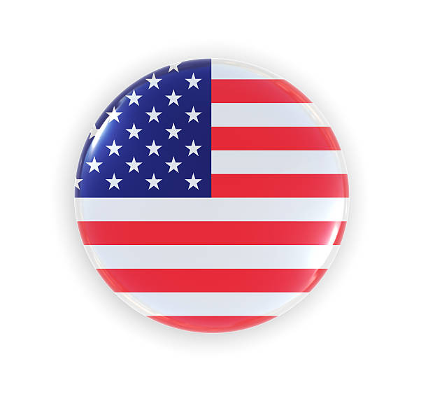 istock American Flag on Badge 465452899