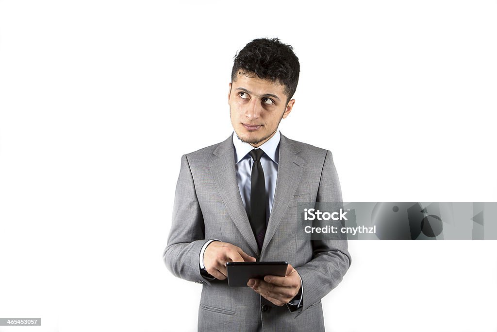 Trabajando con una tableta Digital - Foto de stock de Adulto libre de derechos