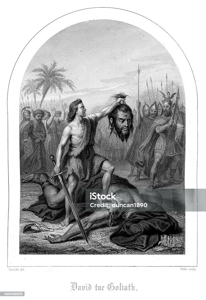 David i Goliat - Zbiór ilustracji royalty-free (David - Biblical King)