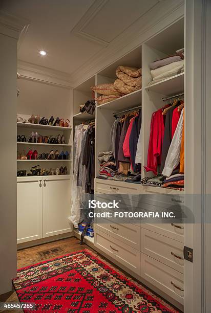 Luxury Walk In Closet Stock Photo - Download Image Now - Closet, Storage Compartment, Bedroom