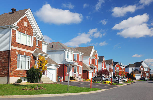 istock Modern Cozy Residential Street 465457751