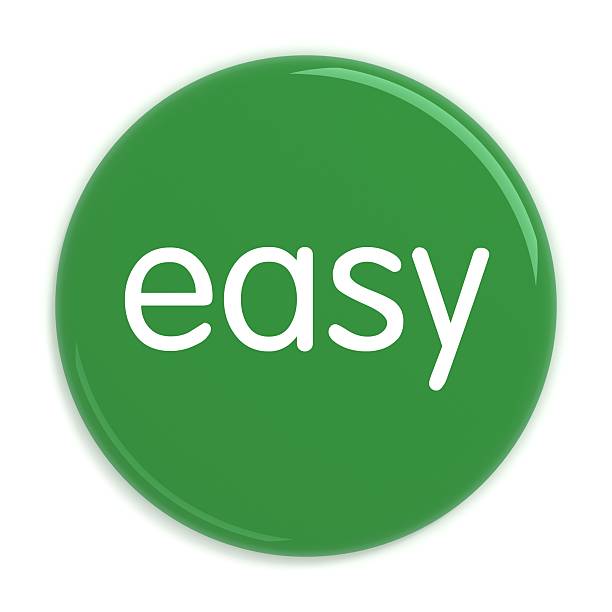 Easy button badge  easy button image stock pictures, royalty-free photos & images