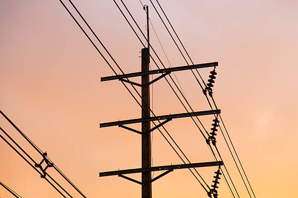 istock Electric poles and wires. 465459299