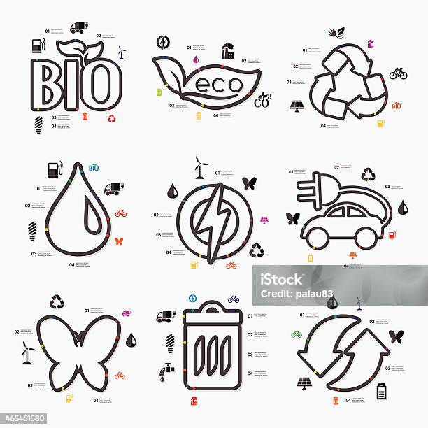 Ecology Infographic Stock Illustration - Download Image Now - Abstract, Biofuel, Changing Form
