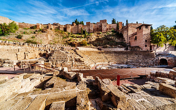 The Roman Theatre in Malaga The Roman Theatre in Malaga. Andalusia, Spain alcazaba of málaga stock pictures, royalty-free photos & images