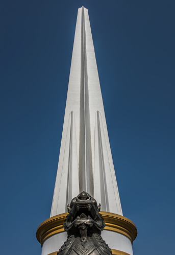 The independence monument in Mahabandoola Park Yangon