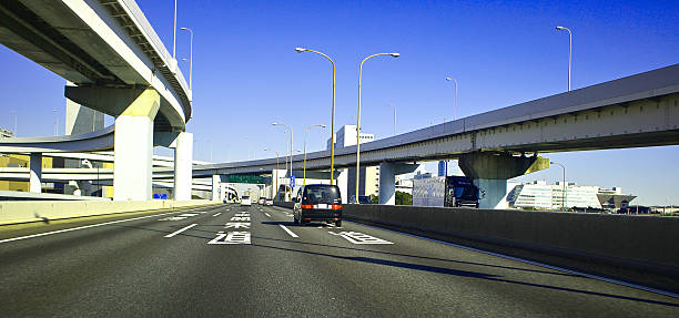 Motorway junction stock photo