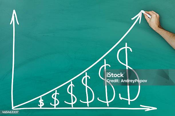 Wachstum Diagrammdollar Stockfoto und mehr Bilder von Lohn - Lohn, Hoch - Position, Wachstum