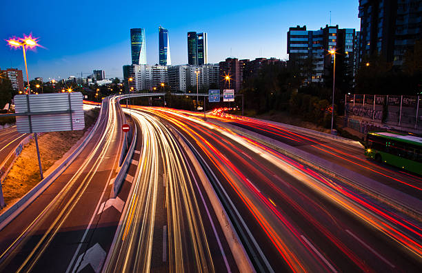 istock Blurred Tail Lights And Traffic On Motorway 465464163