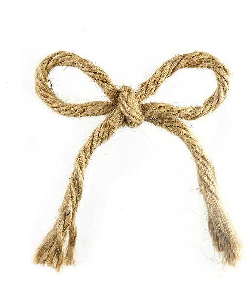 istock Brown beautiful rope bow isolated on white 465465001