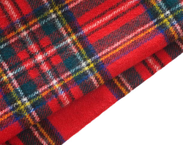 istock Close - up Warm knitted scarf red 465465356