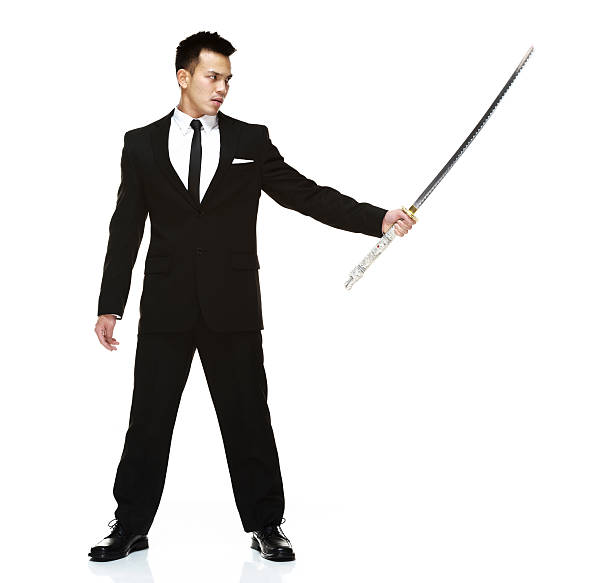 person in action 검 - 20s standing one man only sword 뉴스 사진 이미지