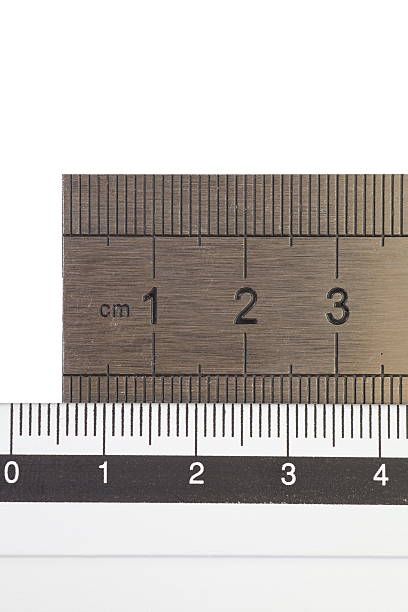 istock Stainless steel ruler isolated on white background 465466660
