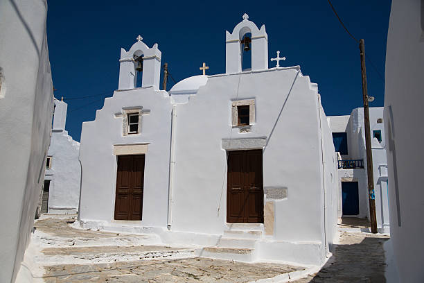 istock Little Greek twin church 465471344