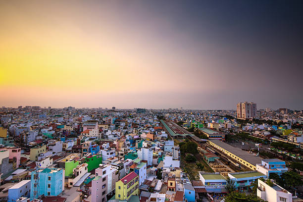 istock Aerial view of a beautiful Saigon afternoon 465473800