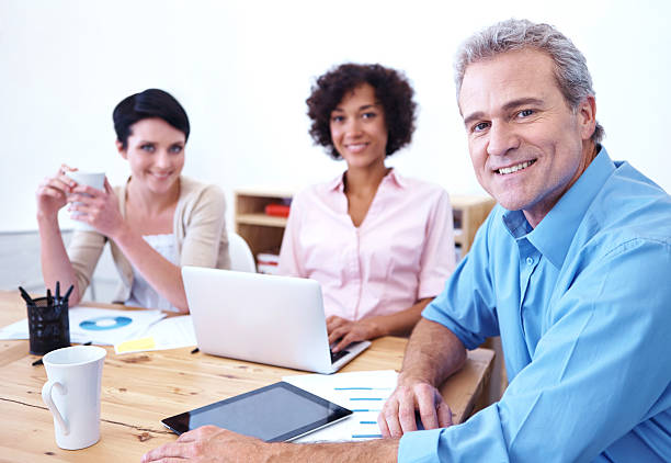 istock Leading his team to success 465473931