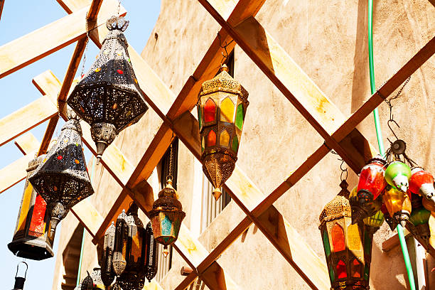 istock Arabian lanterns at wooden beams 465477049