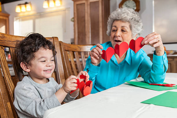 Making a Valentine's Card  for Grandma