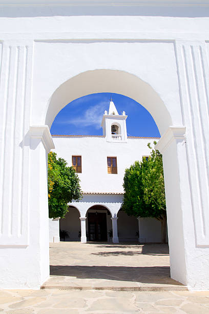 Ibiza Sant Miquel de Balansat white church Mediterranean architecture