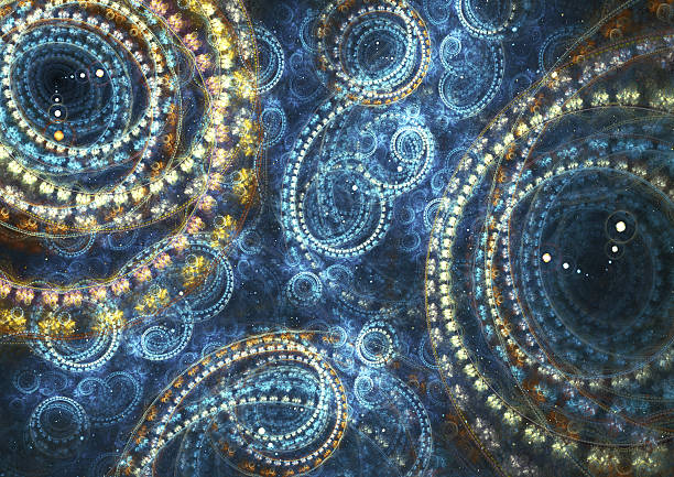 istock Blue and gold abstract mechanical horologe 465477180