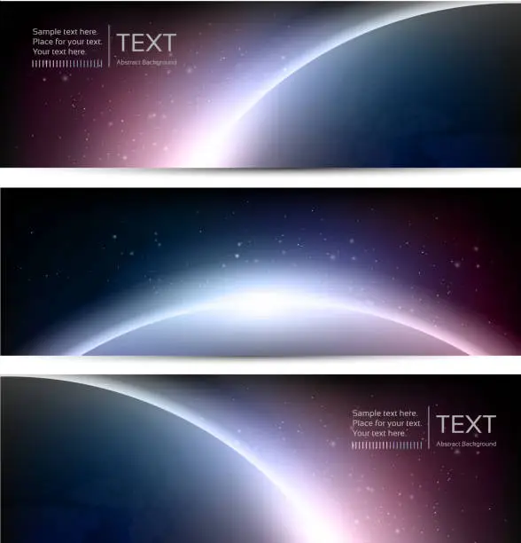 Vector illustration of Galaxy Eclipse banners