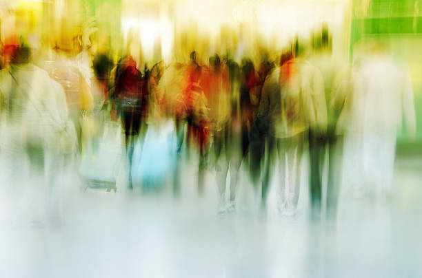 istock abstract business people activity at big city. Blur motion. 465478008
