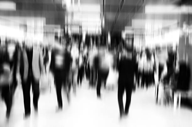 istock abstract business people activity at big city. Blur motion. 465478166