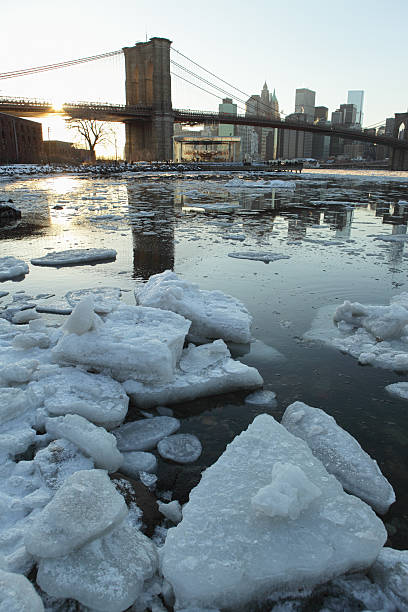 istock New York East River ice on a freezing winter day 465480610