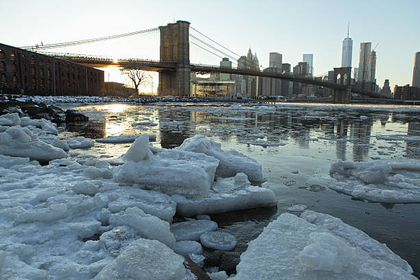 istock New York East River ice on a freezing winter day 465480614